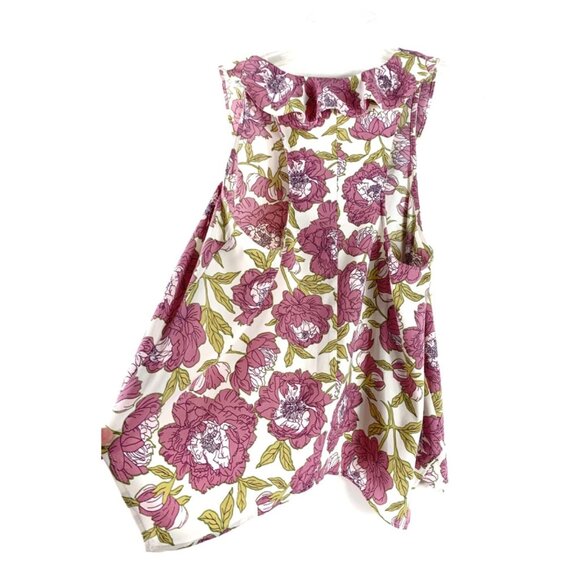 Leith Floral Sleeveless Top Ruffles Racerback Fairy Prairie Cottage Size Small - Picture 5 of 12